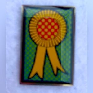 Red Plaid Ribbon Pin Brooch New, First Place, First Prize